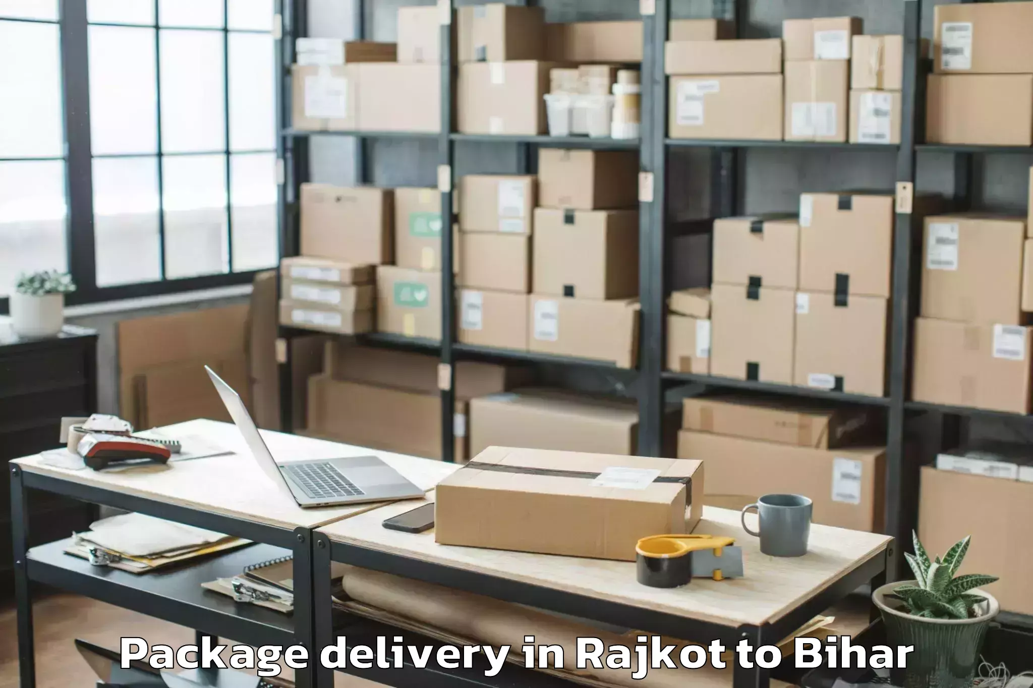 Easy Rajkot to Parsauni Package Delivery Booking